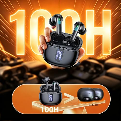 100H Headphones Bluetooth 6.0 Wireless Earbuds, ENC Ear Buds, Air Pro 4 3 view 6