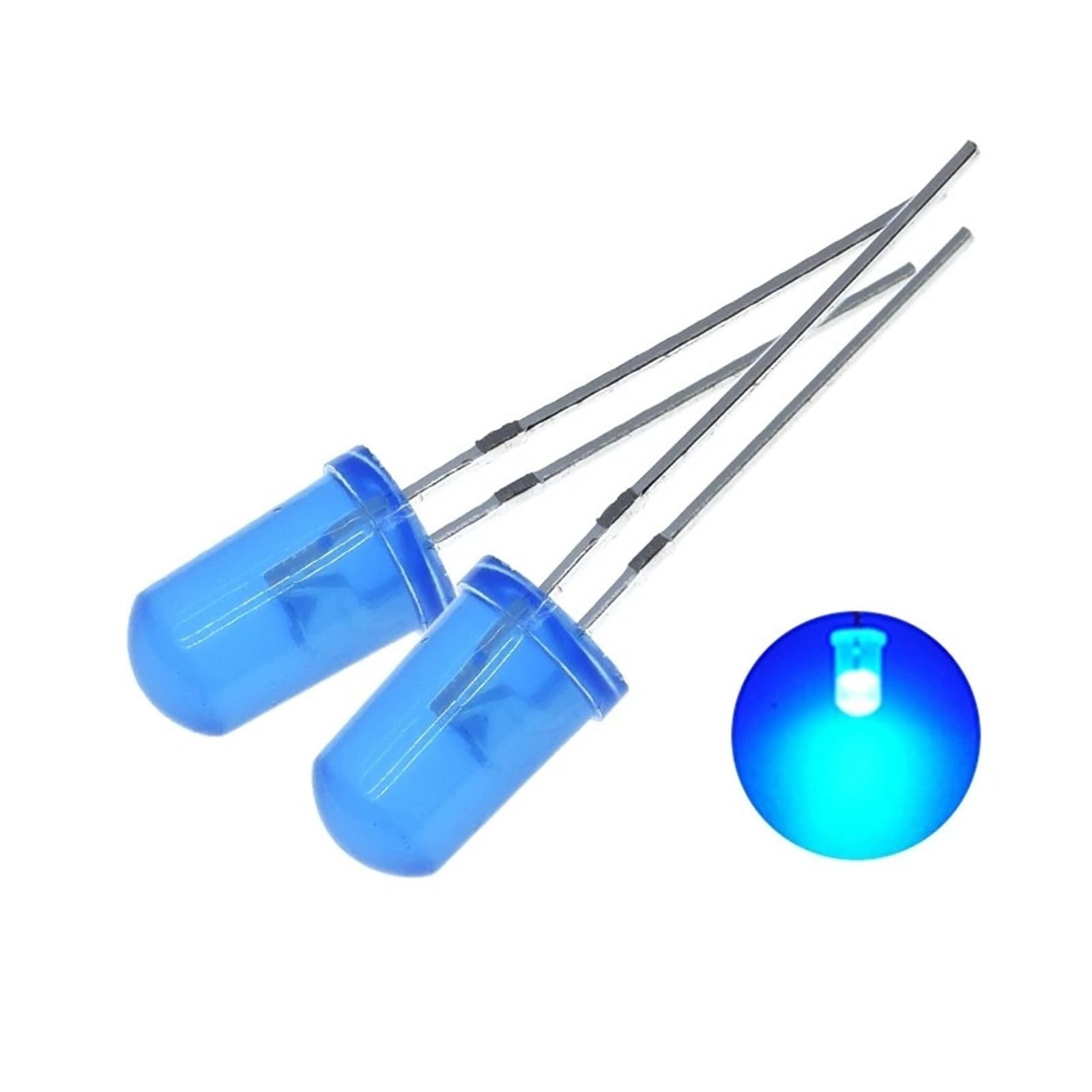 Lot de 100 ou 500 diodes LED rondes de 5 mm, jaune, blanc, rouge, vert et bleu(500pcs Green)