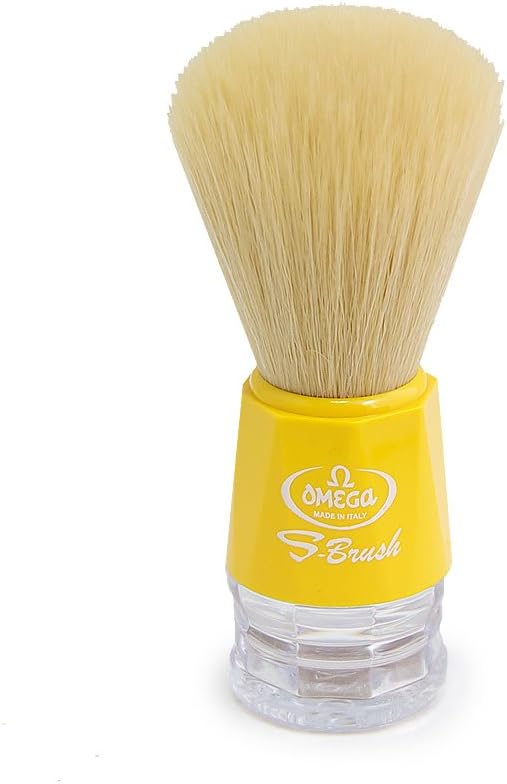 Omega S-Brush Synthetic Shaving Brush Yellow 10018 : Amazon.it: Salute e  cura della persona