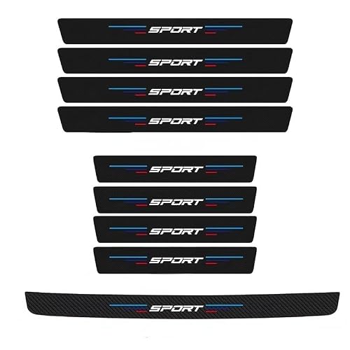 Ydstniu C 9Pcs Door Sill Protectors For Abarth 695 595 500, Door Entry Guards Scratch-Resistant Ar Threshold Trim Anti-Kick Plate Protector Accessories,