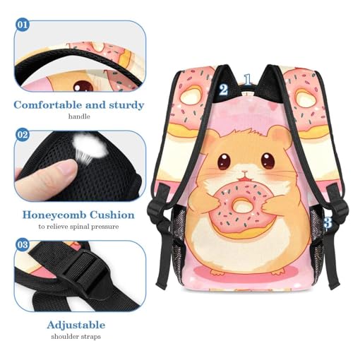 Sac à dos beignet 2 pièces grand format pour l école et voyage ado