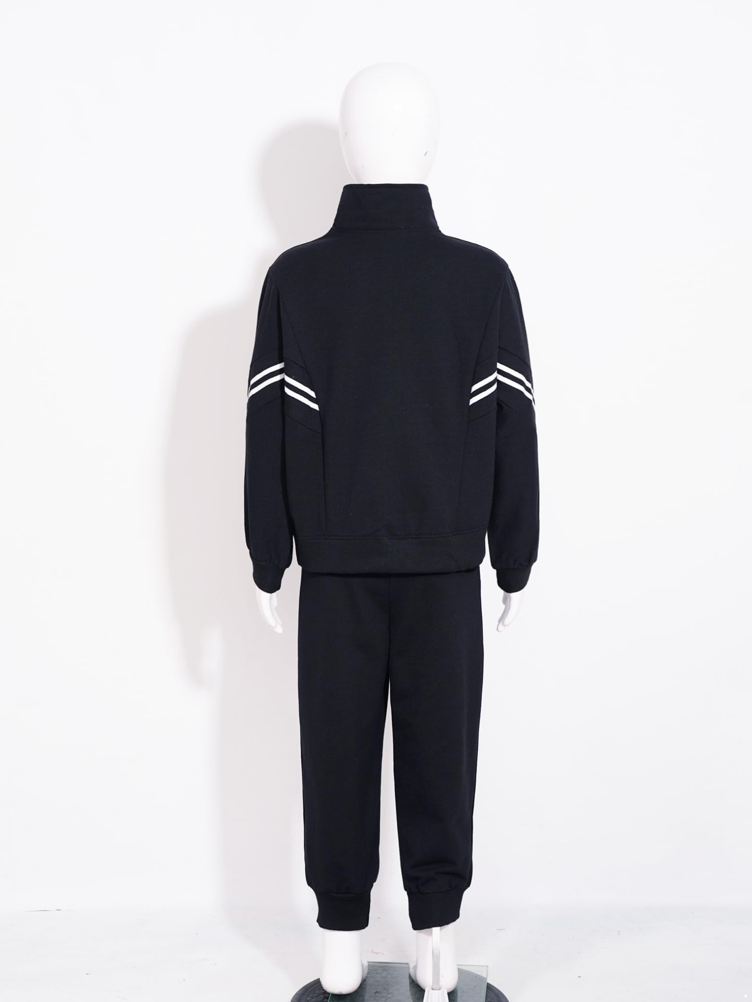 Kaerm Dziecięcy strój rekreacyjny dla chłopców, bluza z długim rękawem, kurtka z zamkiem błyskawicznym, rozciągliwa, patchwork, spodnie sportowe, na jesień, wiosnę, zestaw