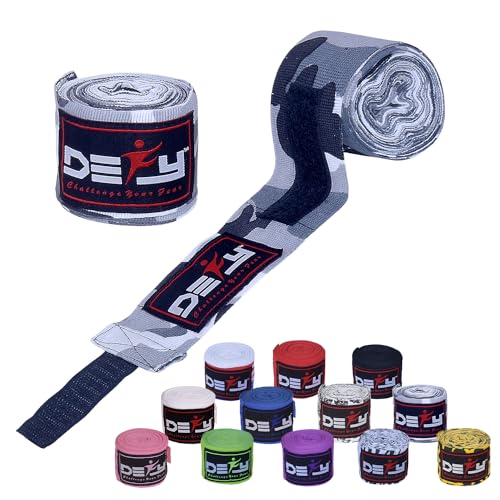 DEFY Professional 180 Inch Hand Wraps for Boxing Muay Thai MMA Elastic Bandages for Men & Women...