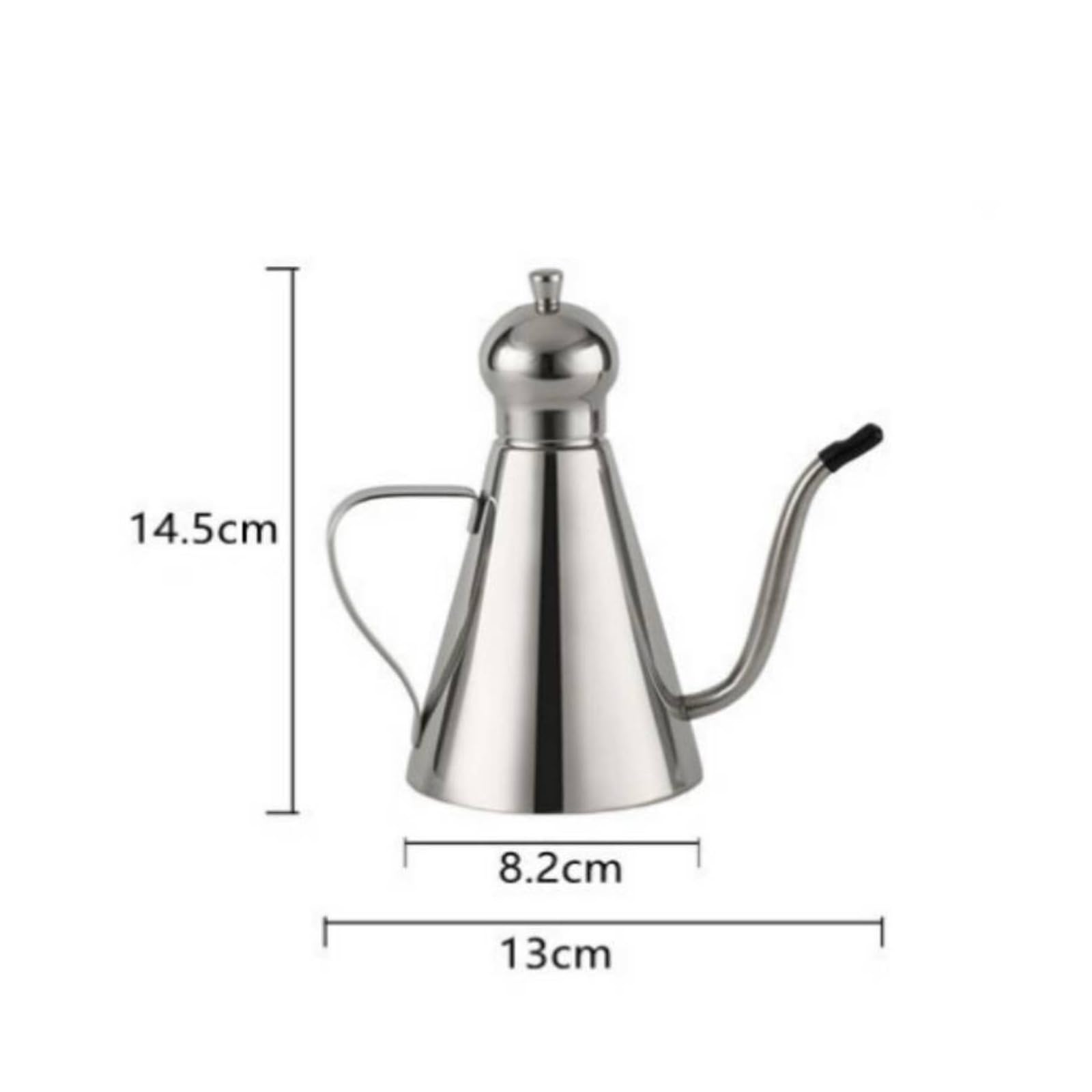 Dispensador de Aceite de Cocina Botella Aceitera Jarra Vinagrera Aceitero de Mesa con Acero Inoxidable 304 y Curva Antigoteo Adecuado para Cocina, 1000ml
