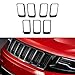 XBEEK 7 szt. Pierścienie do grilla wkłady do kratki osłona pasuje do 2014-2016 Jeep Grand Cherokee błyszczący czarny kolor
