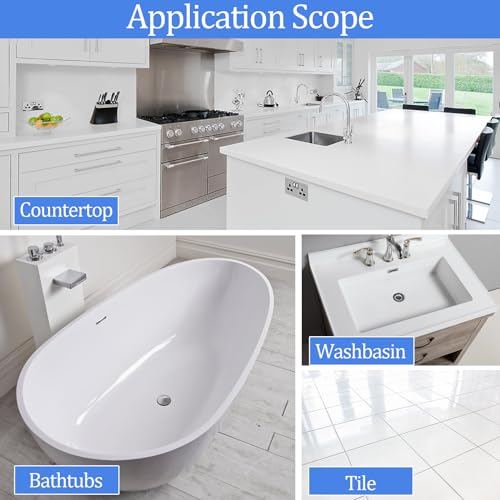 Bekomn Tub And Tile Refinishing Kit,Bathtub Sink Paint Reglaze Kit,Odorless Water Based thumb #3