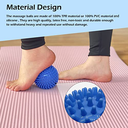 Massage Ball Set For Physical Therapy, Myofascial Trigger Point Release Exercise, Deep Tissue Muscle Massager Tools, Includes Lacrosse / Peanut / Spiky Ball / Hand Exercise Ball / Fascia Ball #TOP3