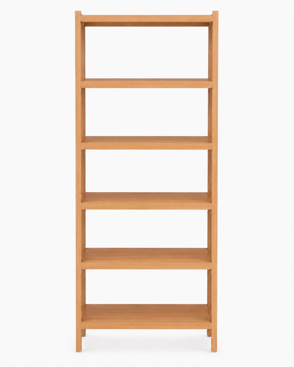 Scaffale in legno di faggio a 6 ripiani, 213 x 70 x 33 cm, scaffale in legno a due pezzi, fino a 50 kg per ripiano, per dispensa, cantina, garage, ripostiglio