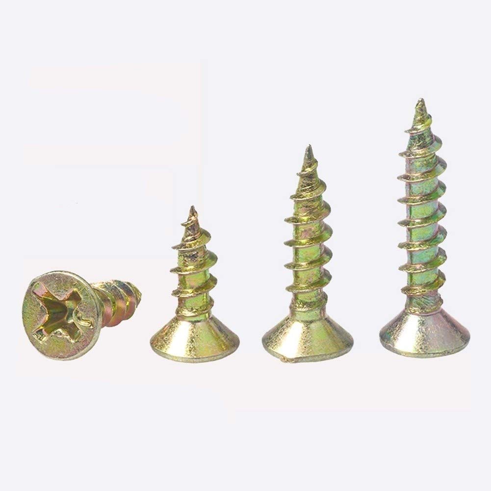 Set di viti autofilettanti, 20 viti autofilettanti M4 a croce per cartongesso con testa a tromba, bulloni per rubinetto in legno (30 mm)