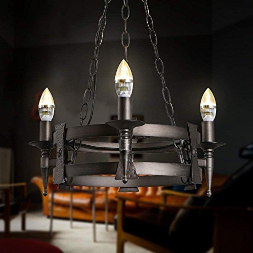 Suspension restaurant droplight maison noir rond pour éclairage rétro moderne - 3
