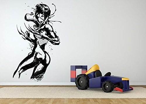 Decoración de la habitación de pared calcomanía decorativo de vinilo calcomanía Mural Spider de chica sexy tatuaje Póster TV Show Series dibujos