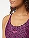 Speedo Boomstar Allover Muscleback Bañador de Mujer para Natación, Color Negra/Rosa, Talla...