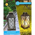 SHYMERY Solar Lantern,Outdoor Garden Hanging Lanterns,2 Pack 14 Inch Lasts 3X Longer 10 lumens Waterproof LED Flickering Flameless Candle Mission Lights for Table,Outdoor,Party Decorative - Image 5