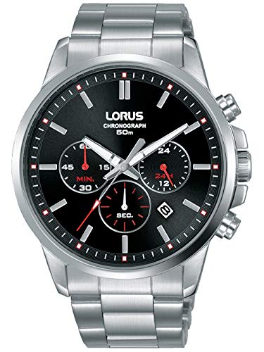 Preisvergleich Produktbild Lorus Herren Chronograph Quarz Uhr mit Edelstahl Armband RT383GX9