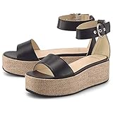  Vagabond Damen Plateau-Sandalette Felicia Schwarz Glattleder 39