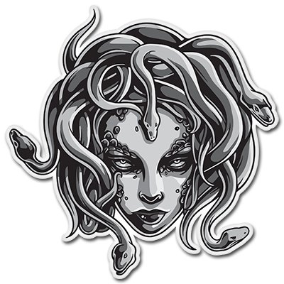 AK Wall Art Medusa Vinyl Sticker - Select Size