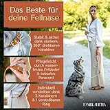 FAMBLANETIA Hundeleine Leder (2,4m), Paracord | mittelgroße, große & kleine Hunde | Geflochtene Führleine zum Umhängen | 2 Karabiner verstellbar | Hochwertig Fettleder handgemacht braun blau Luxus Tau