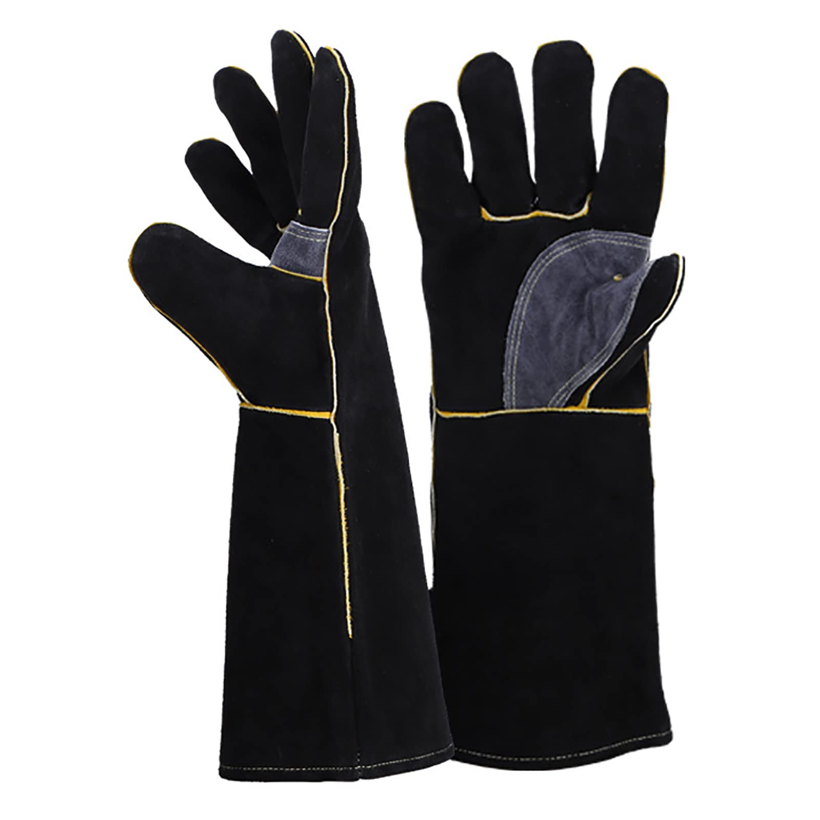 Gartenhandschuhe Aus Leder mit Unterarmschutz Arbeitshandschuhe Rose Pruning Dornenfeste Lange Ärmel Stichfeste Rindsleder für Männer und Frauen