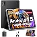 MENTUME Tablet 10 Zoll, Android 15 Tablet mit Hülle, Octa-Core, 18 GB RAM + 128 GB ROM + 1 TB TF, 1280 * 800 HD IPS Display, 5MP + 8MP Dual-Kamera, 6000 mAh, WiFi 6, BT 5.0, Widevine L1, GPS, Schwarz