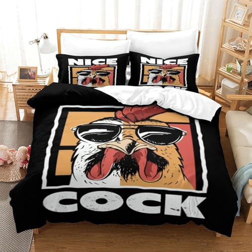 Juego de ropa de cama con funda de edredón de microfibra de alta calidad 4
