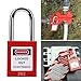 WALFRONT 10PCS Industrial Lockout Padlock Automatic Pop Out Hook Safety Lock Temperature Resist with Key Retention for Electricity Lockout Tag Out Kits