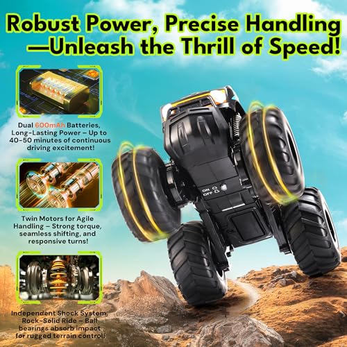 image for Threeking 1:16 Waterproof Monster Truck Pickup Toys RC Cars Remote Con