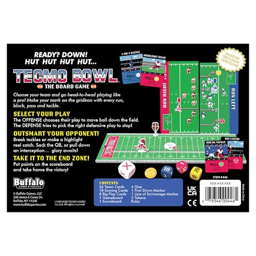 Tecmo Bowl juego de mesa de fútbol clásico para 2 jugadores miniatura 4