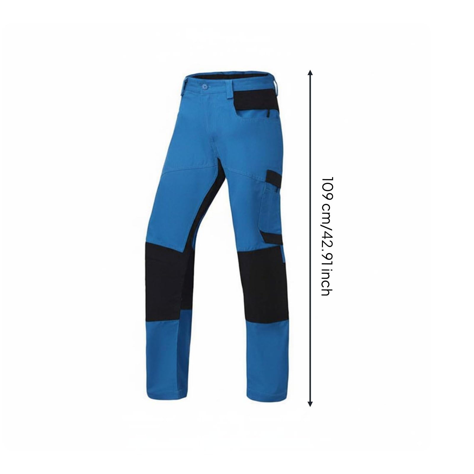 Pantaloni Antitaglio Tasche Multiple Pantaloni Antitaglio Motosega Regolabile Abbigliamento Protettivo per Cantiere, Blu Chiaro 38