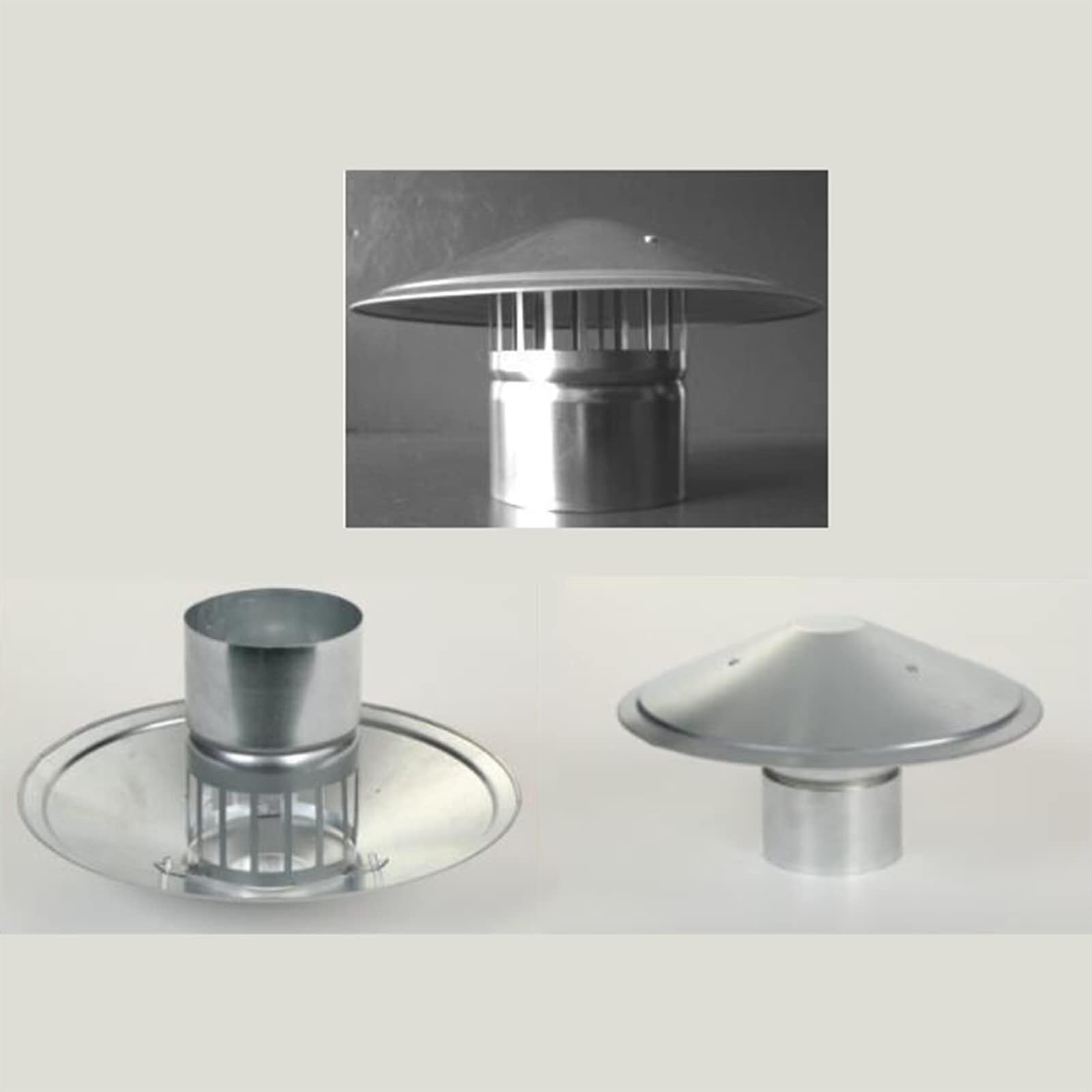 Generisch Tapa de chimenea de acero inoxidable, campana de ventilación, tapa de protección para tubo de chimenea, tapa de chimenea, campana universal, diámetro 75 mm, 200 mm (tamaño: 75 mm)