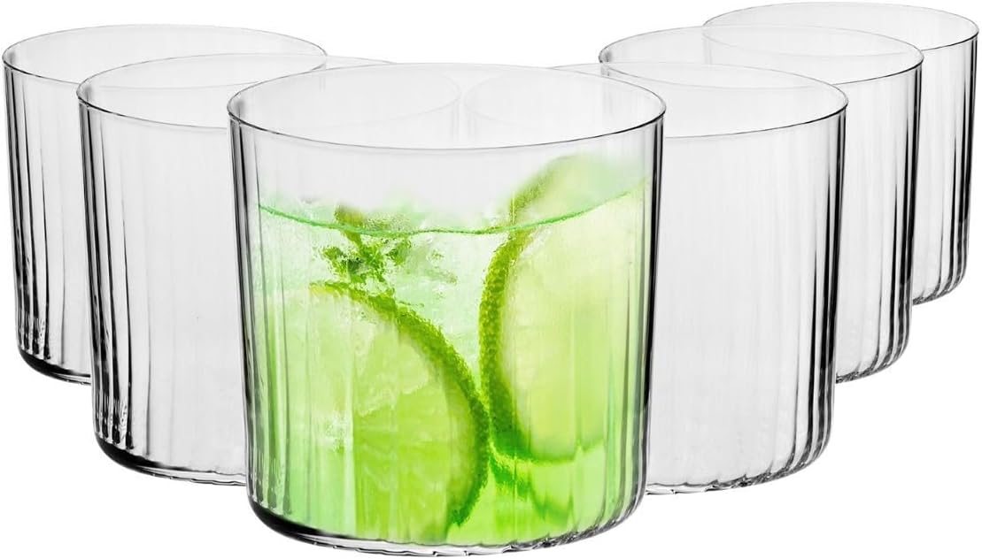 Rakle 4er Set Trinkgläser Mit Fruchtdekor – 510 Ml Pro Glas, Spülmaschinenfest (Handwäsche Empfohlen)