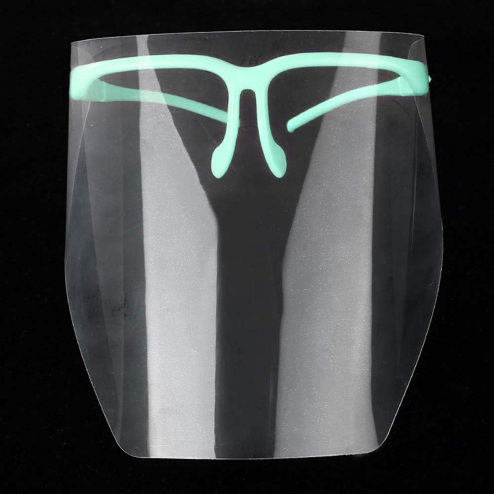 Écran Facial de Protection Dentaire Réutilisable avec Visière Anti-buée, S'adapte à la Plupart des Tailles de Tête, Visière 10 Pièces Incluse, pour la Maison ou le Magasin (GREEN)