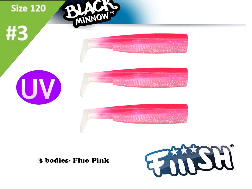Fiiish Black Minnow 120 - Lot De 3 Leurres Souples - Couleur Rouge Brillant - Pêche Carnassiers