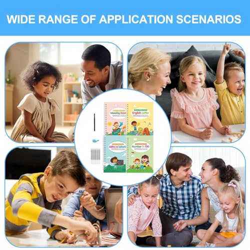 Cuadernos mágicos para niños con ranuras tridimensionales de aprendizaje 3