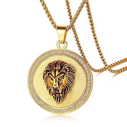 Hip Hop Rock Rhinestones Pave Bling Iced Out Oro Colore 316l Acciaio Involo Testa A Due Frontoni Per Gioielli Uomini