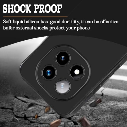 Image of Back Cover for Mi Redmi Note 14 Pro Plus 5G | Full Camera Protection | Premium Liquid Silicon Case | Flexible Bumper Case for Mi Redmi Note 14 Pro Plus 5G (Grey)