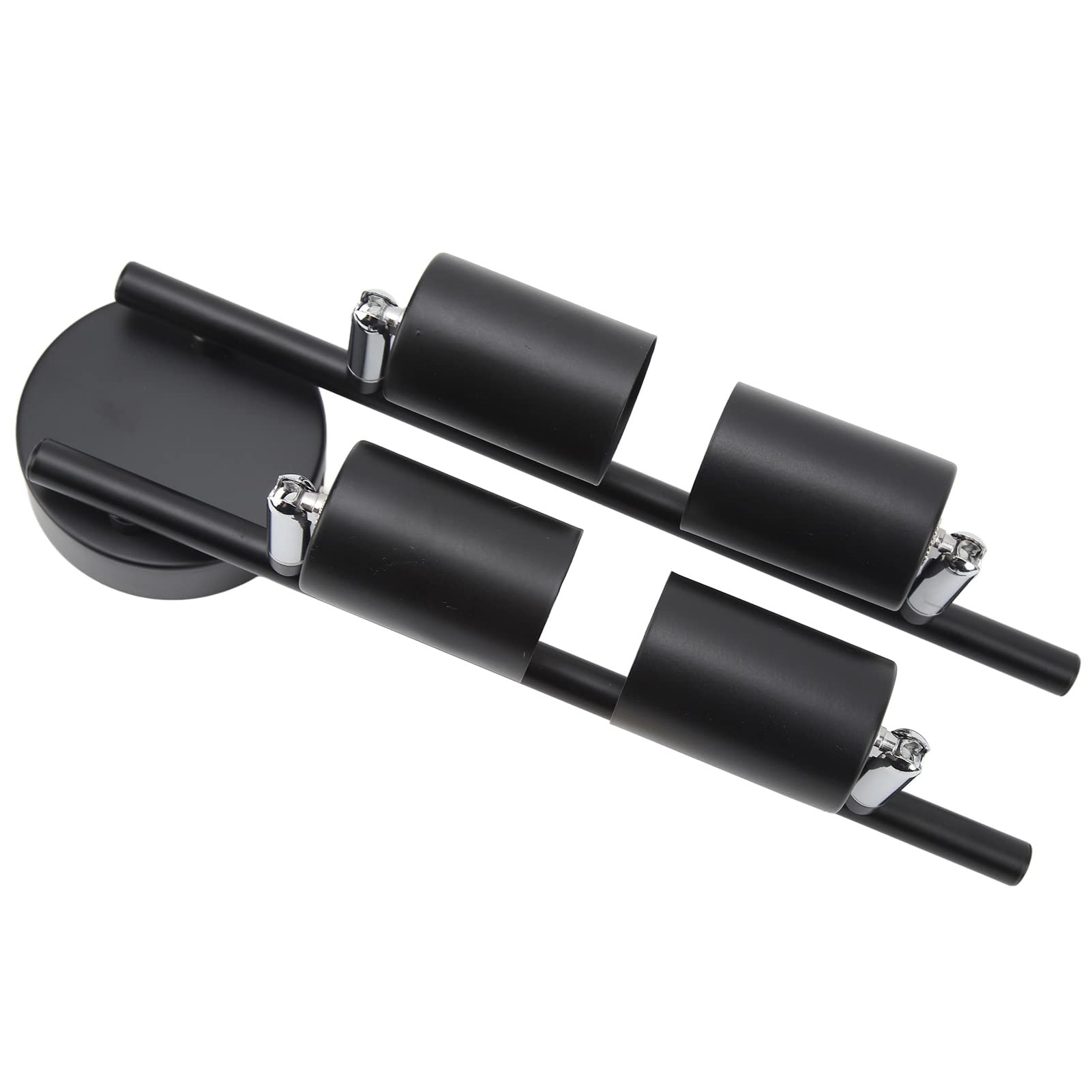 Lampy śledzące Sufit LED z regulowanym kątem Składany matowy czarny 4 oprawy oświetleniowe 60 W Maksymalna moc do sypialni Hotel Kuchnia Żelazo Aluminium ABS 720g