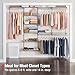 Rubbermaid Configurations Deluxe Custom Closet Kit 4-8 Ft. Adjustable Metal Wire Shelving Titanium Finish Expandable Organization System Hardware Included for Home Closet/Pantry/Laundry/Mudroom