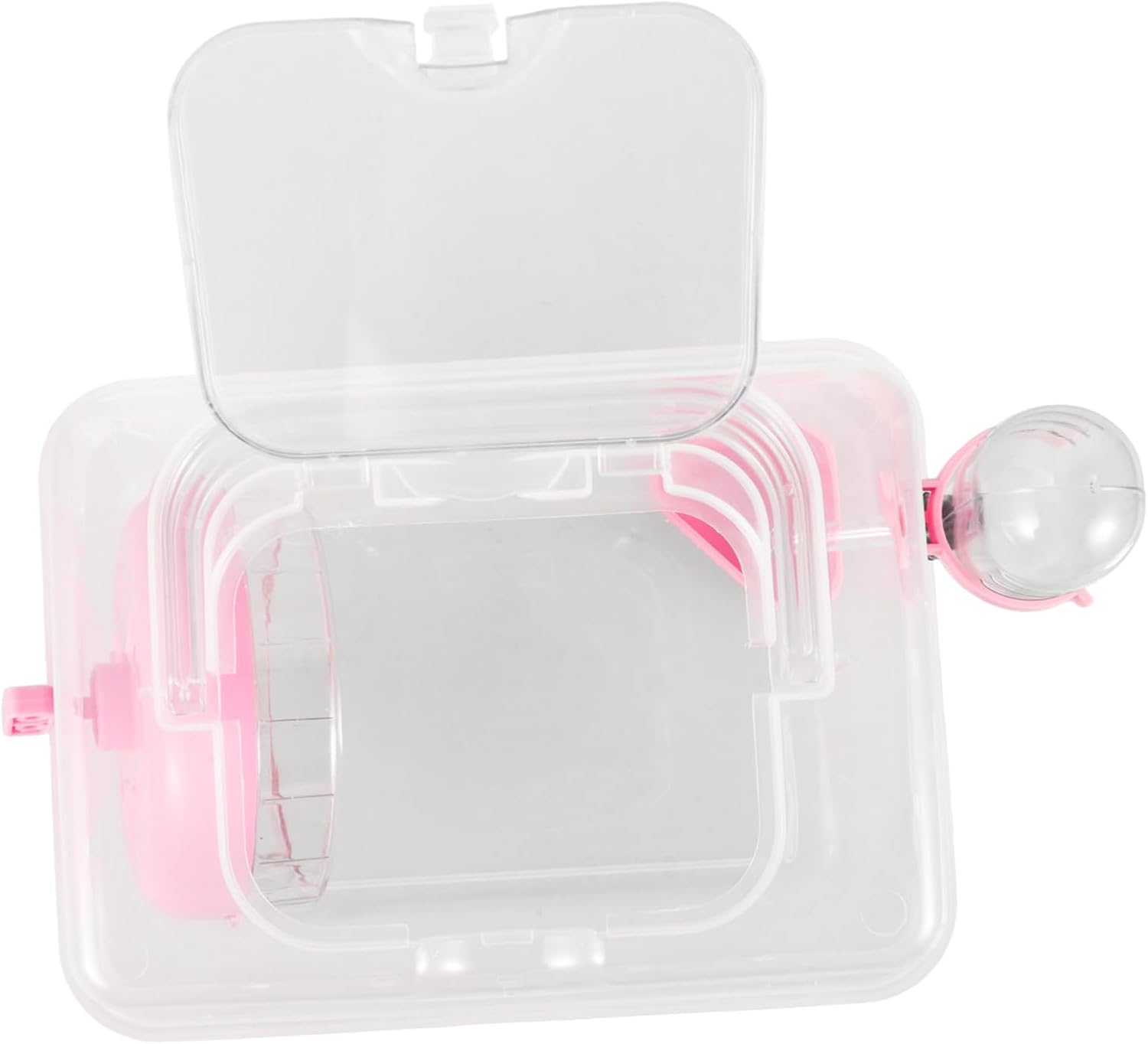 BESPORTBLE 4pcs Portable Hamster Cage Transparent Travel Carrier for Hamsters and Guinea Pigs Multifunctional Outdoor Pet Cage Convenient for Travel and Easy Maintenance Design