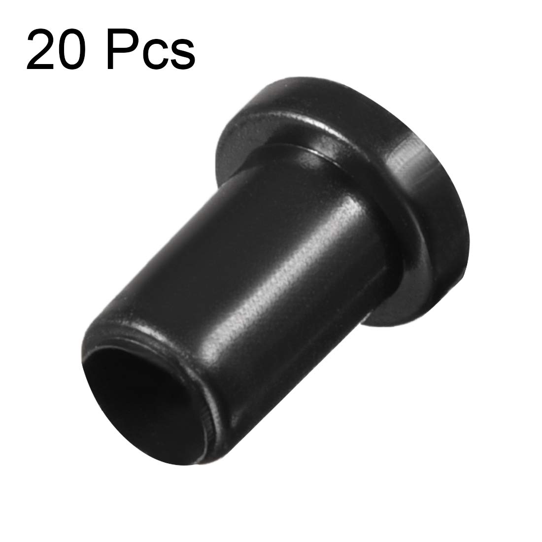 sourcingmap 20Pcs 5mm Inner Dia PVC Strain Relief Cord Boot Protector Cable Sleeve Hose Black - Image 3