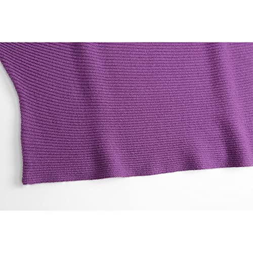 Image of EDSTAR Women Dolman Batwing Sleeves Knitted Sweaters Winter Boat Neck Pullovers Tops