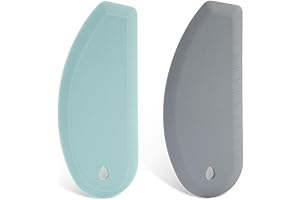 2Pcs Silicone Dough Scrapers, 6.77x3.03” Dough Bowl Scrapers, Food Grade Silicone Dough Scraper