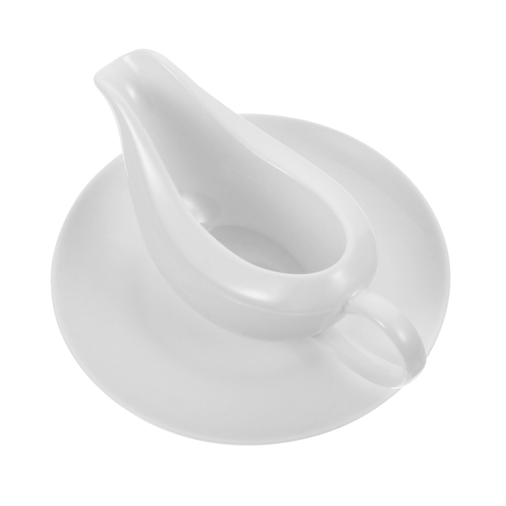 Saucière en céramique avec soucoupe et poignée ergonomique pour table