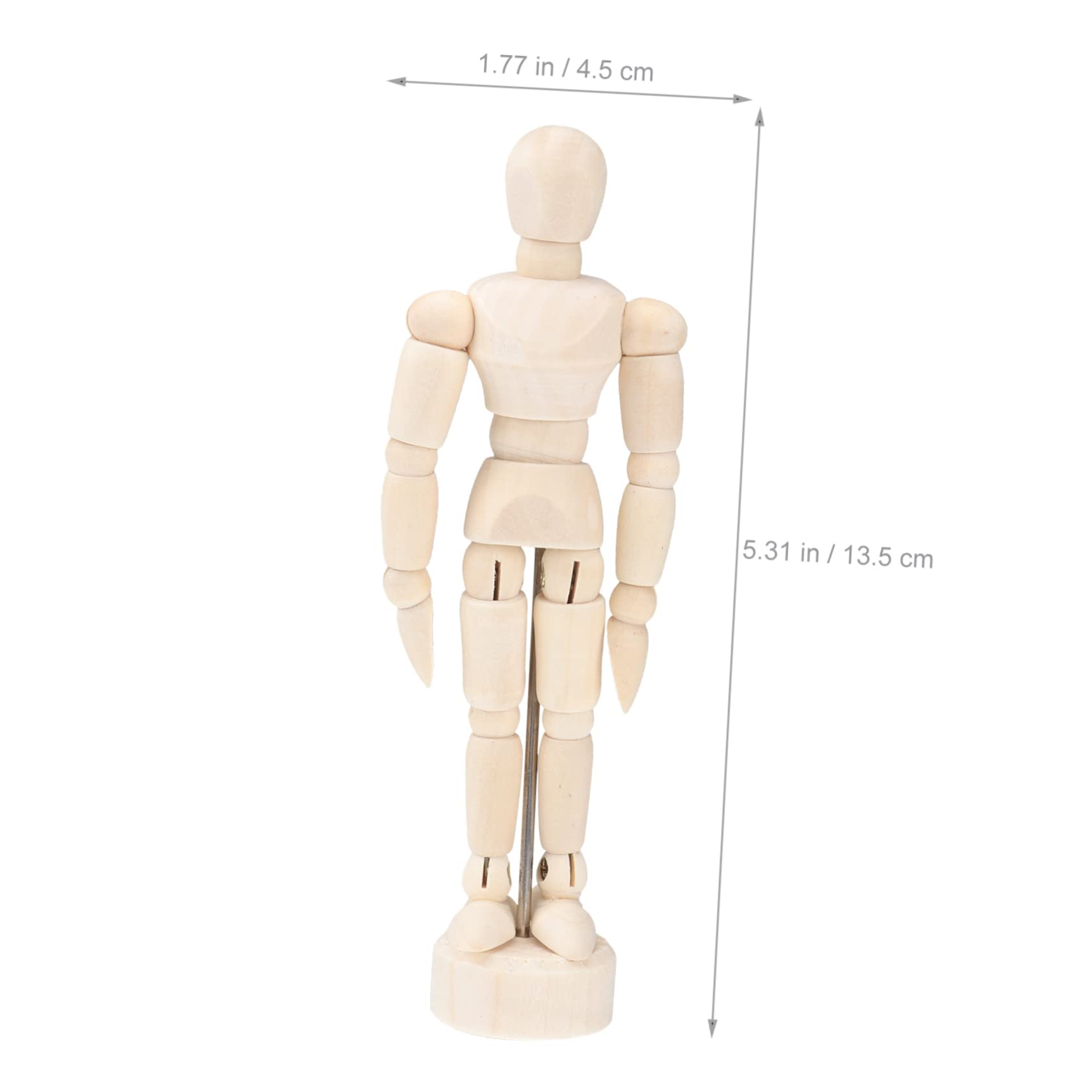 SEWACC 9pièces Mannequin Articulé pour Artistes Modèles De Dessin Et Décoration De Bureau Beige