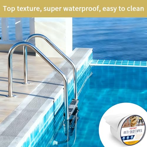 Image of Clear Anti Slip Tape for Stairs & Bathtubs, 4 inch x50FT Non-Skid Transparent Grip Tape - Soft PVC Safety Traction for Bare Feet, Pool Decks, Boats, Shower Floors