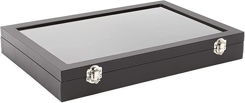 Miniatura 8 de vitrina de joyería de terciopelo negro para anillos collares pulseras 1375 x 95 pulgadas