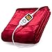 Sable Electric Blanket, 50 x 60 Heated Throw Blanket with Auto Shut-Off, ETL Certified, Machine Washable with 10 Heat Settings for Warm, Red