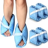 2 Pairs Heel Cushion Protector Pillow Feet Boot for Injuries Foot Pillow Boots Heel Cushion Protectors for Pressure Sores and Ulcers Pressure Relieving Pillow for Heel Pain Relief