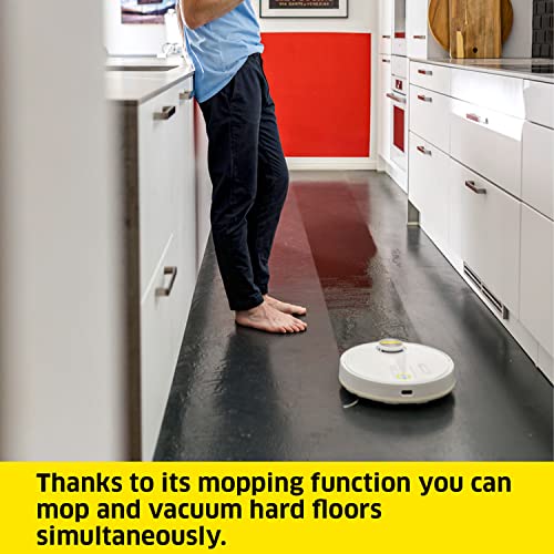 Kärcher RCV 3 Robot Vacuum Cleaner with Mop Function, Remote Control via App, LiDar Laser Navigation, Floor Mapping, Obstacle Detection, 2500pa, 120 min run-time, for Low-Pile Carpets and Hard Floors - Image 3
