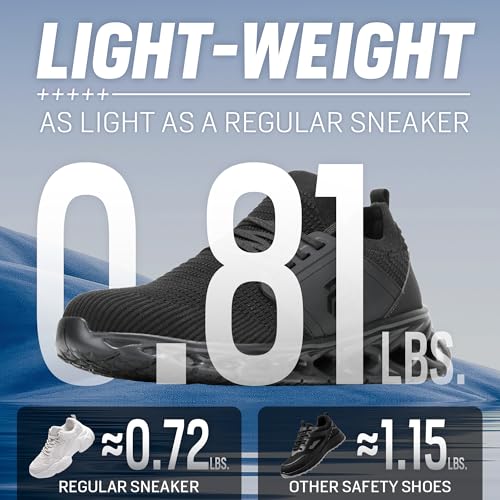 Image of Furuian Steel Toe Shoes for Men Women Slip On Safety Work Shoes Comfortable Lightweight Work Sneakers Industry Safety Sneakers