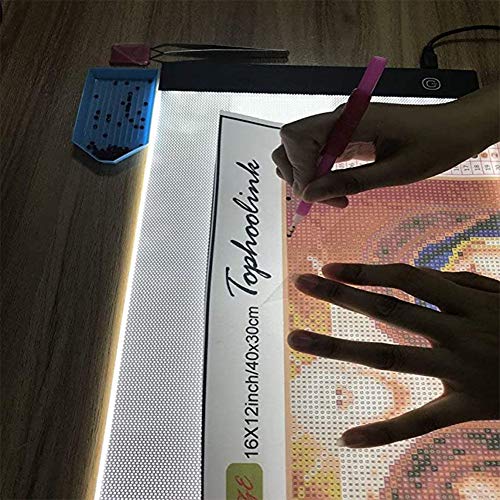 Huacan LED Light Pad Board for Diamond Painting Tablet Ultrathin 3 Level Dimmable Portable USB Charging Apply to Diamond Art Kits by Huacan - Image 9